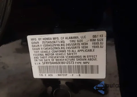 2014 Acura Mdx Technology Pkg W/Entertainment Pkg z USA, uszkodzony, nr VIN 5FRYD4H60EB012373